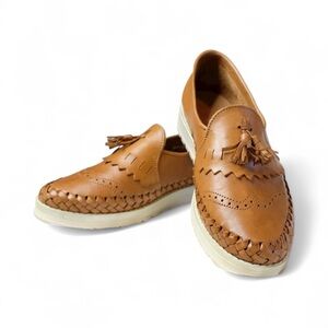 Sols Tan Loafers with Tassels